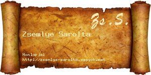 Zsemlye Sarolta névjegykártya