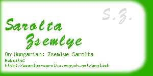 sarolta zsemlye business card